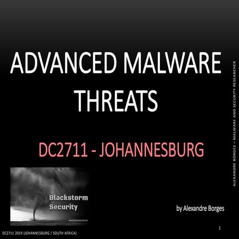 Alexandre Borges - Advanced Malware: rootkits, .NET and BIOS/UEFI threats - D...