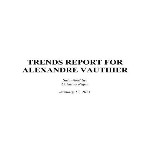 Alexandre Vauthier Trends Report by Catalina Rigou | ESMOD 20/21