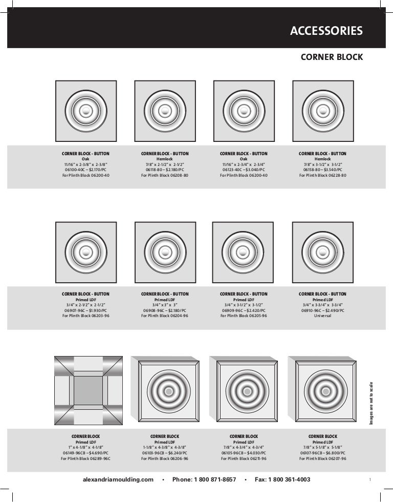 Alexandria Mouldings Products Catalog