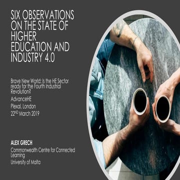 Six Observations on the State of Higher Education & Industry 4.0