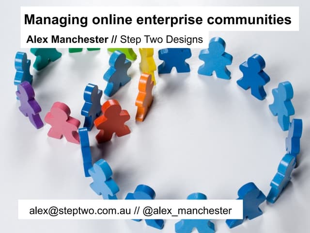 Managing online enterprise communities
