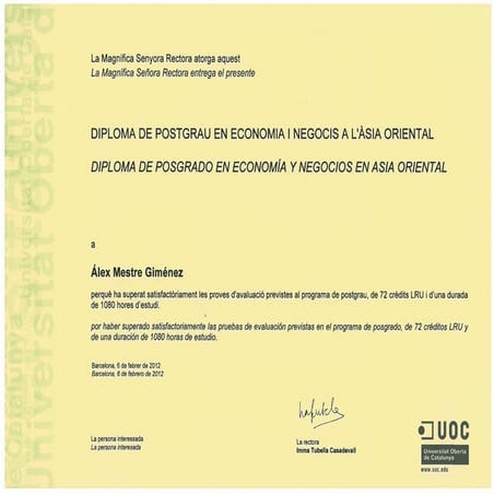 Posgrado en Economía y Negocios del Asia Oriental