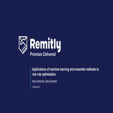 Alex Korbonits, Data Scientist, Remitly, at MLconf Seattle 2017
