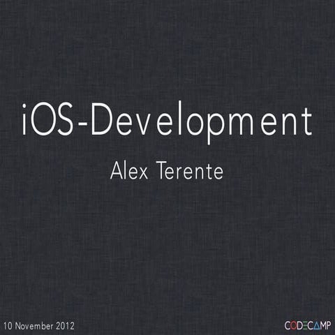 Alex Terente - Introduction to iOS