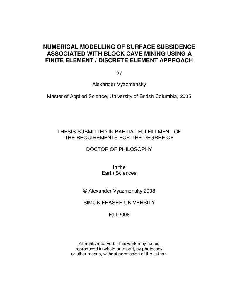 Master thesis elements