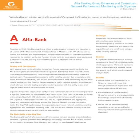 40GB BiDirectional Passive TAP from Gigamon - G-TAP Product Brief | PDF