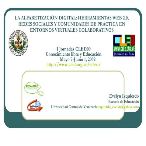 Alfabetizacion Digital: Herramientas Web 2.0, redes sociales y comunidades de...