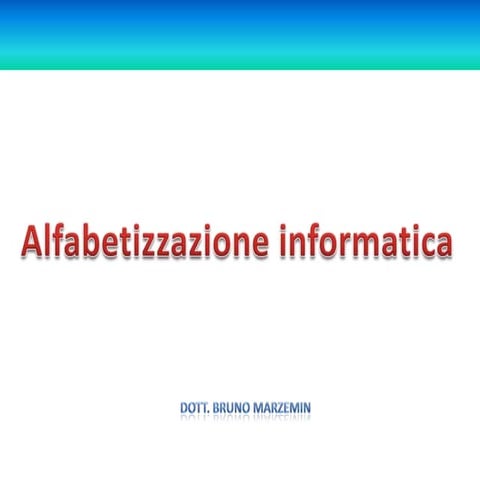 Alfabetizzazione informatica 8 ore