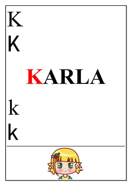 Alfabeto de nomes   k