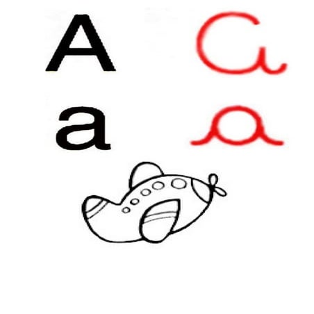 Alfabeto ilustrado   com as letras coloridas