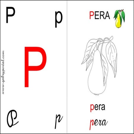 Alfabeto Murale Lettera P Pera | PDF