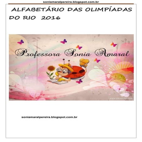 Alfabetário olimpíadas do rio 2016