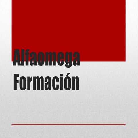 Alfaomega formación
