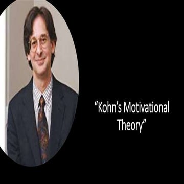 Alfie Kohn'S Motivational  Theories (https://www.youtube.com/watch?v=0Ge9qo1A...