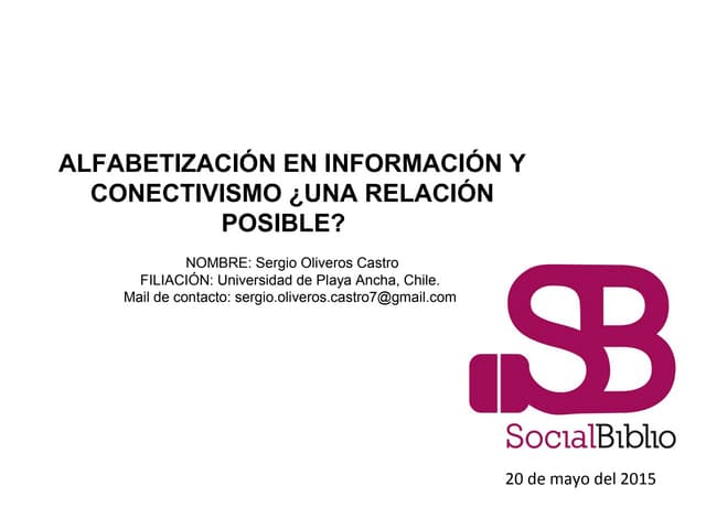 Alfabetización y conectivismo: ¿una relación posible?