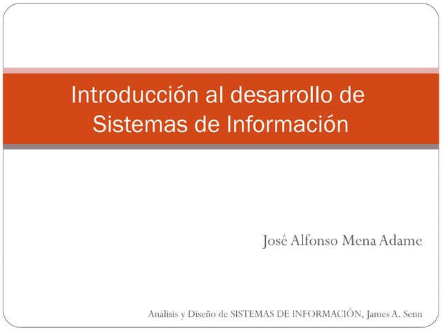 Introducción al análisis y diseño de sistemas de informacion