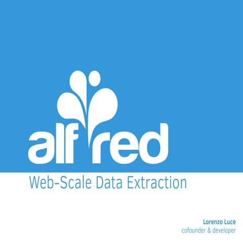 Startup in Action - Alfred pitch 