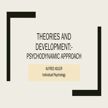 Theory of Personality Adlerian | PPTX
