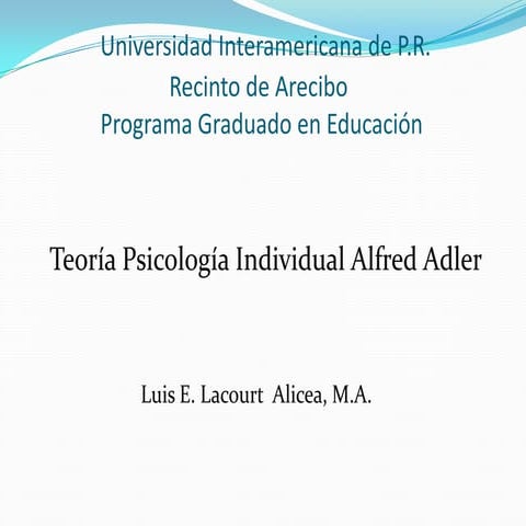 Alfred  Adler presentacion