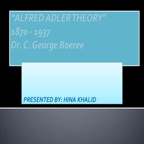 Alfred adlerz theory