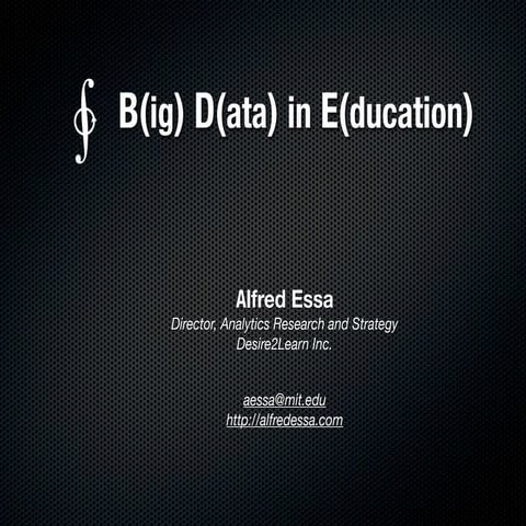 Big Data in Education, Desire2Learn Inc