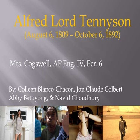 Alfred lord tennyson