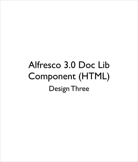 Alfresco 3.0 Doc Lib Component (HTML version)