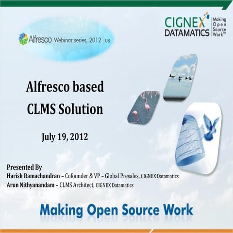 CIGNEX Datamatics - Alfresco CLMS Solution