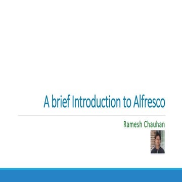 A brief introduction to Alfresco