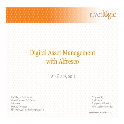 Digital Asset Management with Alfresco