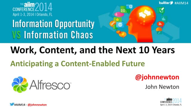 AIIM Conf - Work, Content and Next ...