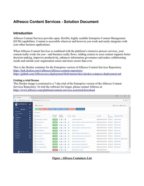 Alfresco Content Services - Solution Document
