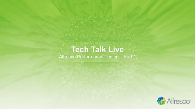 Alfresco tuning part1