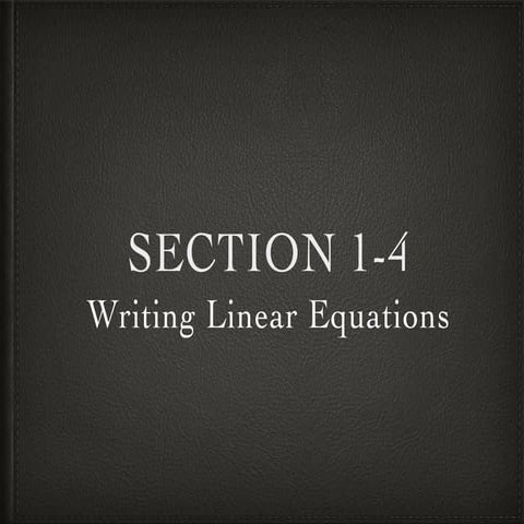 Algebra 2 Section 1-4
