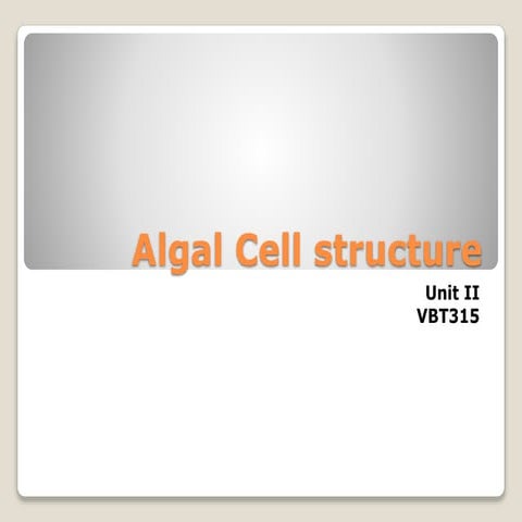 Structure of micro and macro algal cells