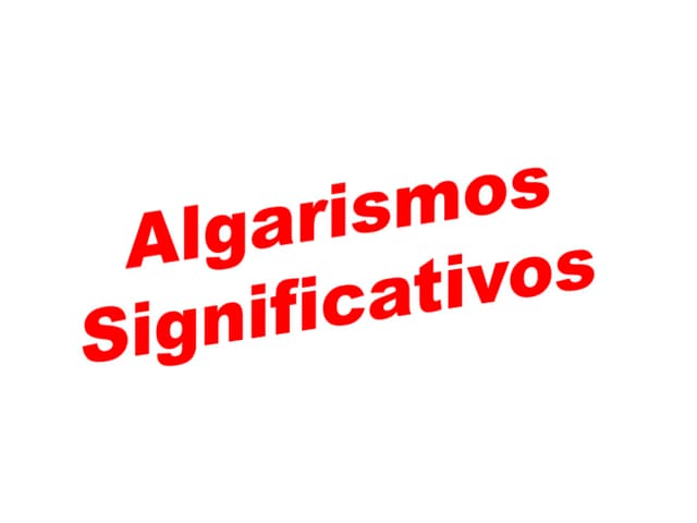Algarismos significativos