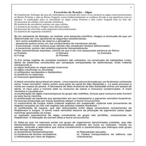 Algas - Exercícios 2.pdf  revisão de algas