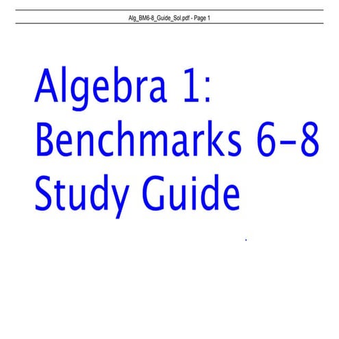 Alg BM 6-8 Guide Solutions