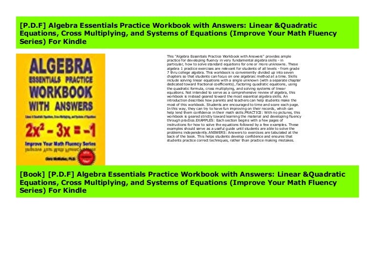 P D F Algebra Essentials Practice Workbook With Answers Linear Q P D F Algebra Essentials Practice Workbook With Answers Linear Q