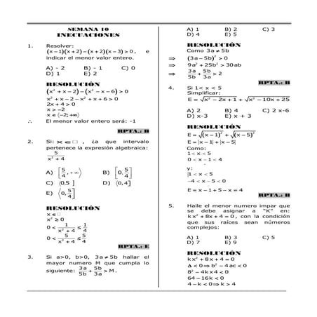 Algebra 10 | PDF