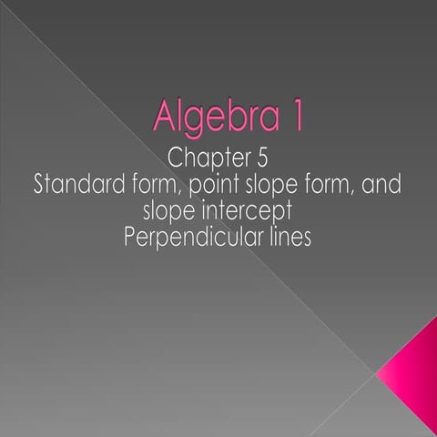 Algebra 1 Lesson Plan