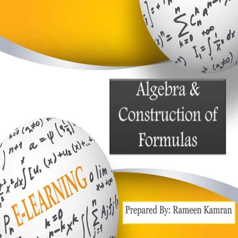 Algebra and Formulas | PPTX