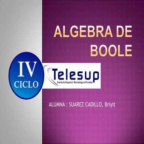 algebra de boole | PPTX
