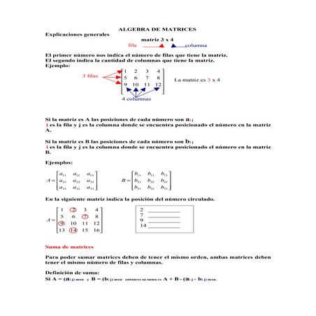 Algebra De Matrices