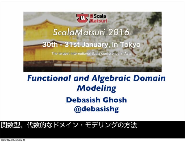 Functional and Algebraic Domain Modeling