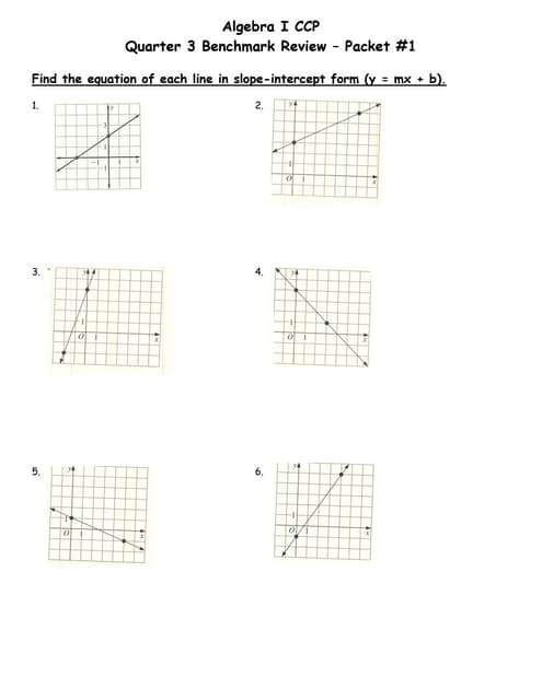 Algebra I Ccp Quarter 3 Benchmark Review 13 2 Algebra I Ccp Quarter 3 Benchmark Review 13 2