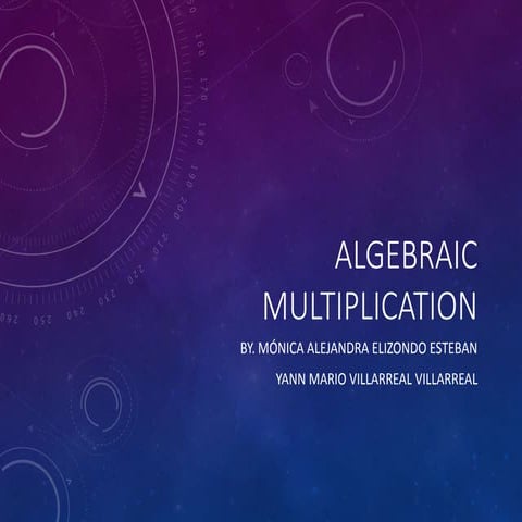 Algebraic multiplication 
