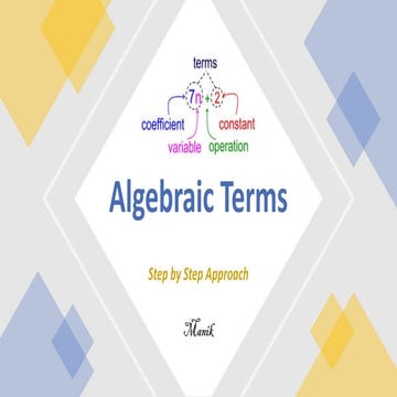 Algebraic Terms: Step by Step Approach.pdf