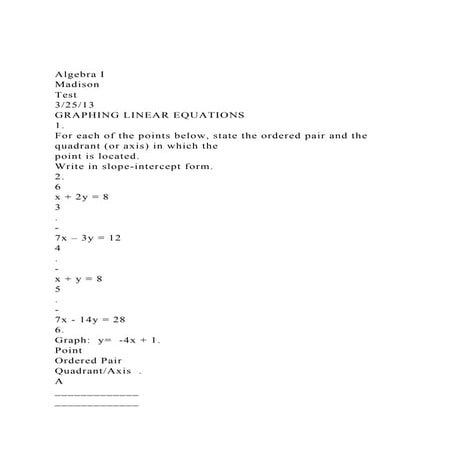 Algebra IMadison Test32513GRAPHING LINEAR EQUATIONS1.docx