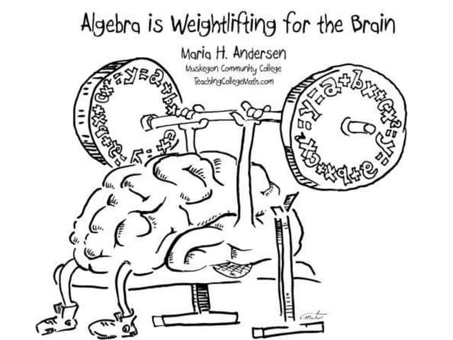 Algebra Is  Weightlifting For The  Brain
